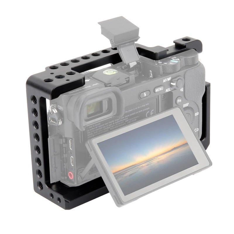 NICEYRIG Camera Cage for Sony A6300 A6400 A6100 A6000 with 1/4 Thread and Cold Shoe - 083 - Image 2
